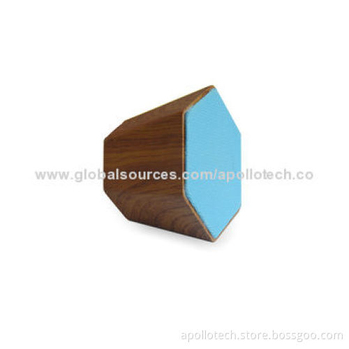 Portable Bluetooth Speakers, Wooden Material with 5V DC/500mA Input, Sized 70 x 70 x 50mm